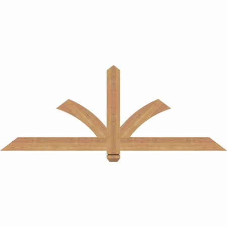 Ekena Millwork Redmond Smooth Timber Gable Bracket, Western Red Cedar, 60"W x 22"H x 1 1/2"D x 3 1/2"F, 9/12 Pitch GBW060X22X0204RED00SWR
